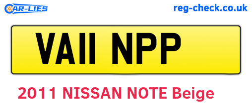 VA11NPP are the vehicle registration plates.