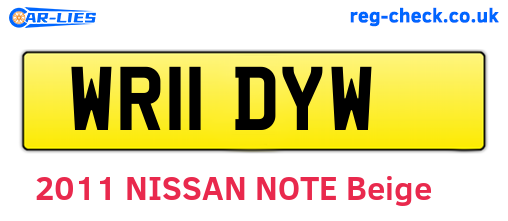 WR11DYW are the vehicle registration plates.