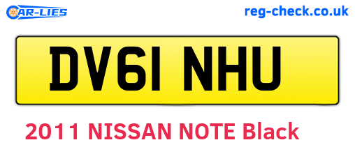 DV61NHU are the vehicle registration plates.