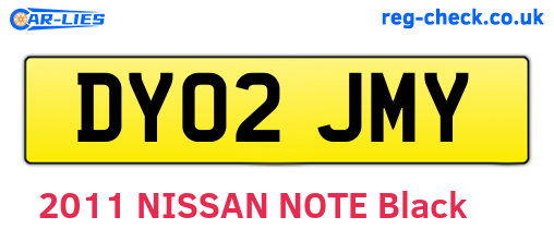 DY02JMY are the vehicle registration plates.
