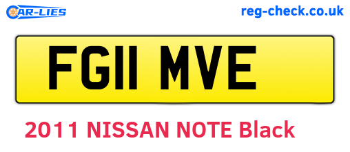 FG11MVE are the vehicle registration plates.