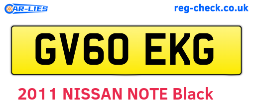 GV60EKG are the vehicle registration plates.
