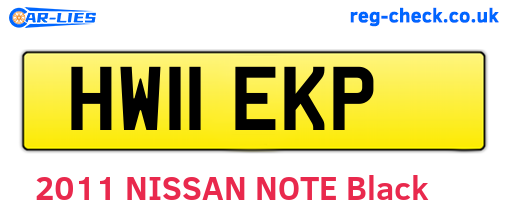 HW11EKP are the vehicle registration plates.