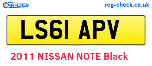 LS61APV are the vehicle registration plates.