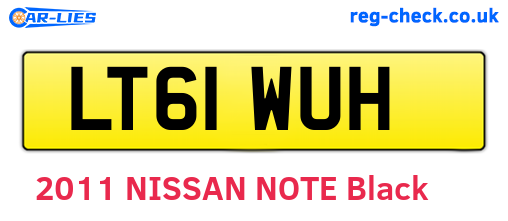 LT61WUH are the vehicle registration plates.