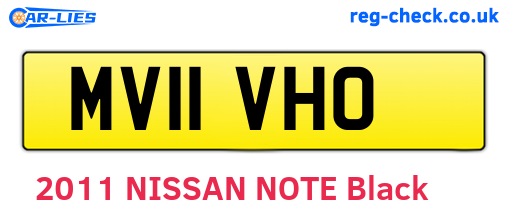 MV11VHO are the vehicle registration plates.