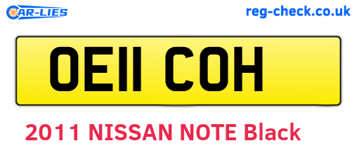 OE11COH are the vehicle registration plates.