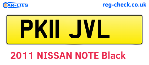 PK11JVL are the vehicle registration plates.