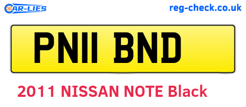PN11BND are the vehicle registration plates.