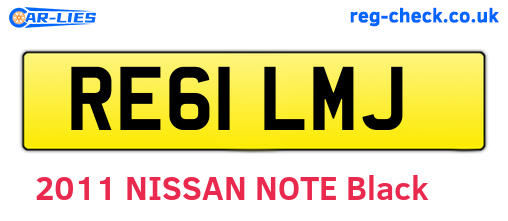 RE61LMJ are the vehicle registration plates.