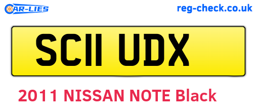 SC11UDX are the vehicle registration plates.