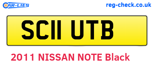 SC11UTB are the vehicle registration plates.