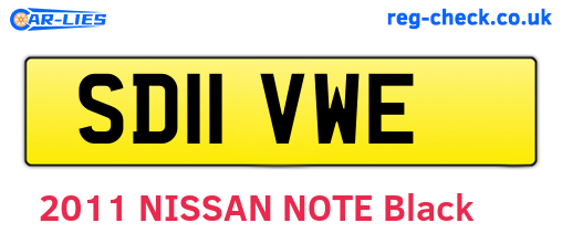 SD11VWE are the vehicle registration plates.
