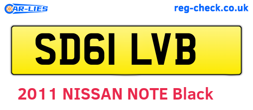 SD61LVB are the vehicle registration plates.