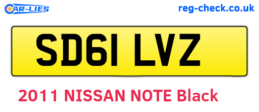 SD61LVZ are the vehicle registration plates.