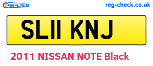 SL11KNJ are the vehicle registration plates.