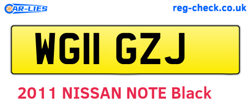 WG11GZJ are the vehicle registration plates.