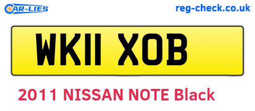 WK11XOB are the vehicle registration plates.