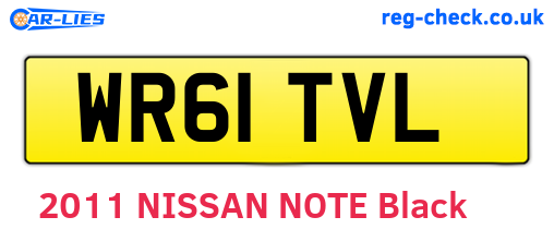 WR61TVL are the vehicle registration plates.