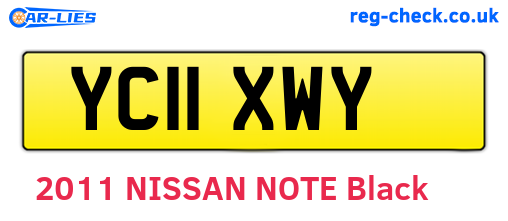 YC11XWY are the vehicle registration plates.