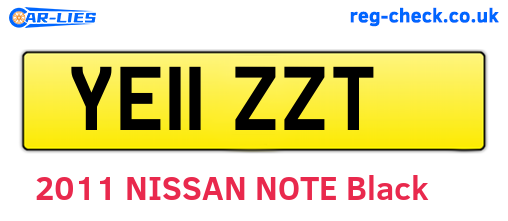 YE11ZZT are the vehicle registration plates.