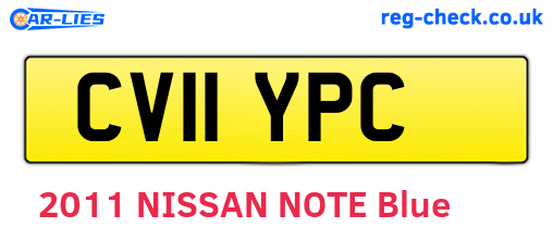 CV11YPC are the vehicle registration plates.