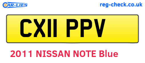 CX11PPV are the vehicle registration plates.