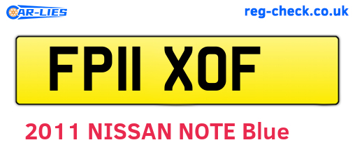 FP11XOF are the vehicle registration plates.