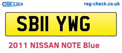 SB11YWG are the vehicle registration plates.