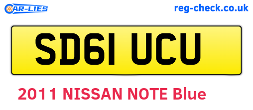 SD61UCU are the vehicle registration plates.
