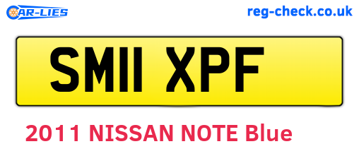 SM11XPF are the vehicle registration plates.