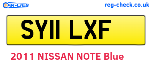 SY11LXF are the vehicle registration plates.