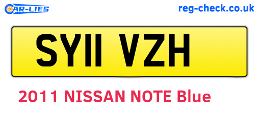 SY11VZH are the vehicle registration plates.