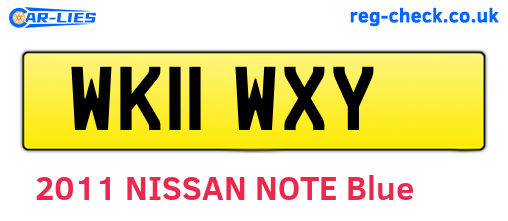 WK11WXY are the vehicle registration plates.