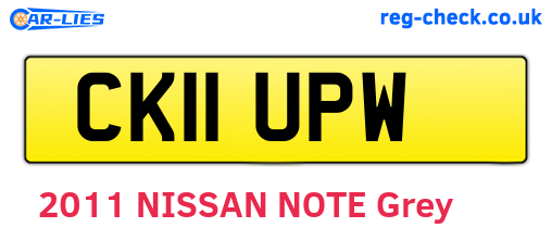 CK11UPW are the vehicle registration plates.