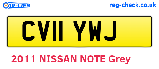 CV11YWJ are the vehicle registration plates.