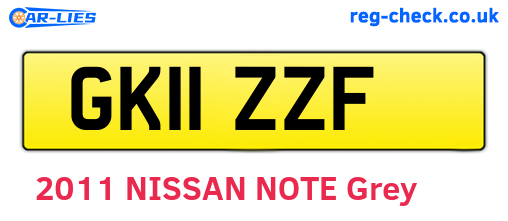 GK11ZZF are the vehicle registration plates.