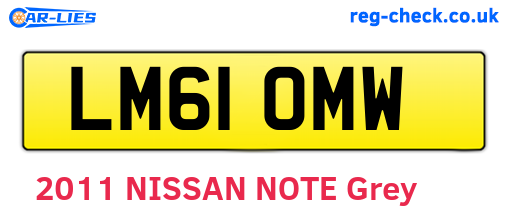 LM61OMW are the vehicle registration plates.