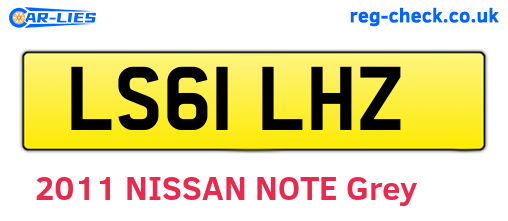 LS61LHZ are the vehicle registration plates.