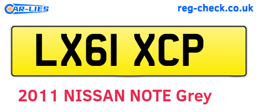 LX61XCP are the vehicle registration plates.