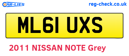 ML61UXS are the vehicle registration plates.