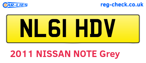 NL61HDV are the vehicle registration plates.