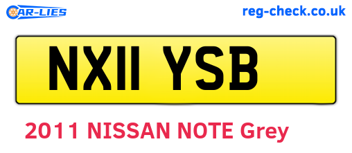 NX11YSB are the vehicle registration plates.