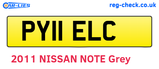 PY11ELC are the vehicle registration plates.