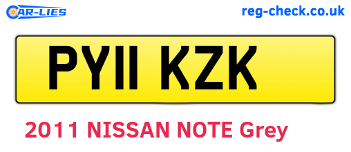PY11KZK are the vehicle registration plates.