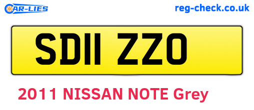 SD11ZZO are the vehicle registration plates.