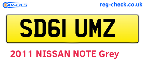 SD61UMZ are the vehicle registration plates.