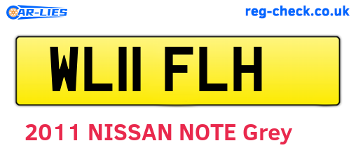WL11FLH are the vehicle registration plates.
