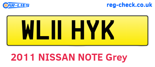 WL11HYK are the vehicle registration plates.