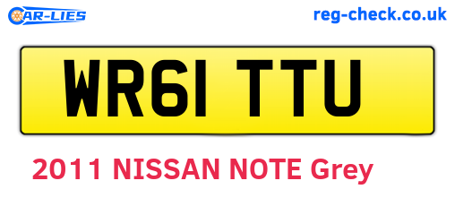 WR61TTU are the vehicle registration plates.